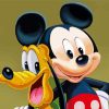 Mickey Mouse And Pluto Paint By Numbers