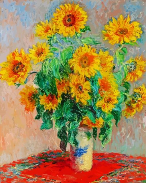 Monet Sunflowers Paint By Numbers