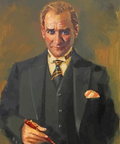 Mustafa Kemal Ataturk Turkey President Art Paint By Number
