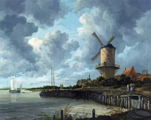 Netherlands Countryside Art Paint By Numbers