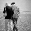 Old Couple Walking By The Sea Paint By Number
