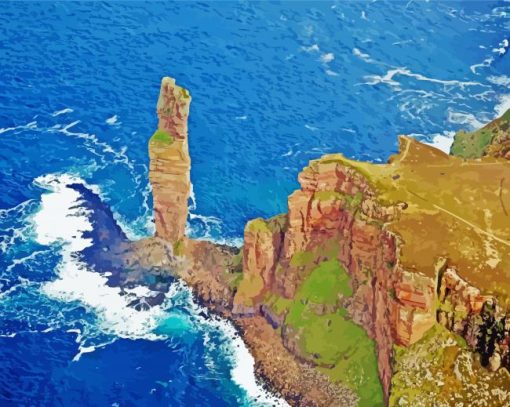Old Man Of Hoy Landscape Paint By Numbers