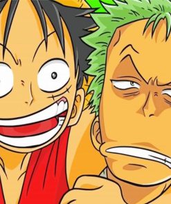 One Piece Luffy Zoro Paint By Numbers