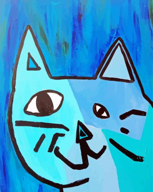 Picasso Blue Cat Paint By Numbers