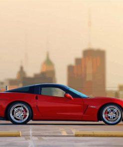 Red Corvette Z06 Paint By Numbers