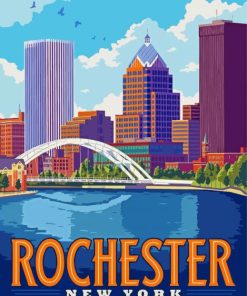 Rochester City Poster Paint By Number