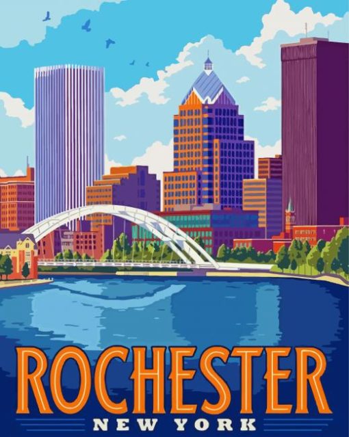 Rochester City Poster Paint By Number