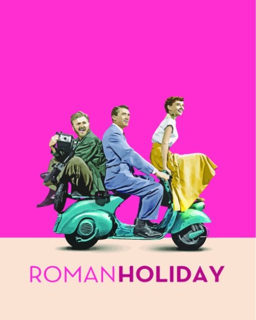 Roman Holiday Movie Poster Paint By Numbers