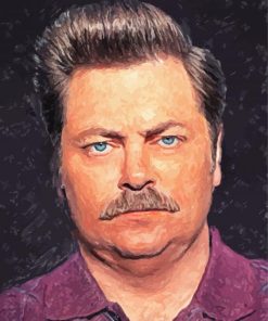 Ron Swanson Art Paint By Number
