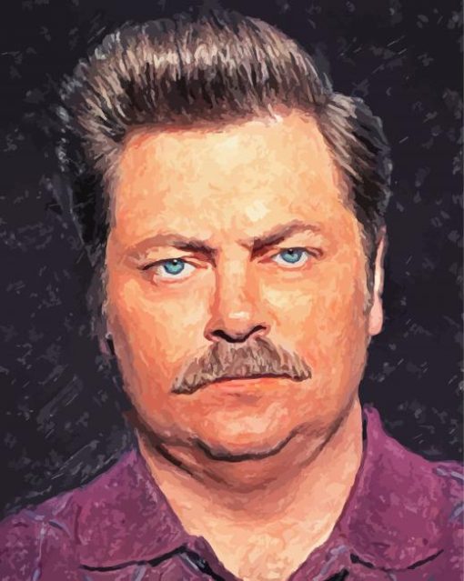 Ron Swanson Art Paint By Number