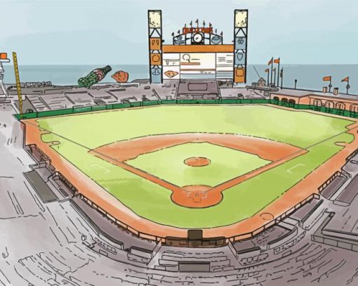 Isan Francisco Oracle Park Stadium Paint By Numbers
