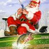 Santa Fishing Paint By Numbers