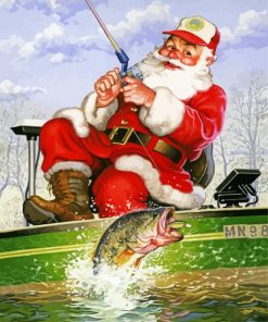Santa Fishing Paint By Numbers