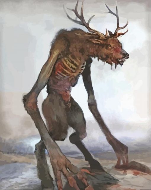 Scary Wendigo Paint By Number