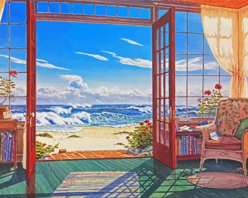 Summer Porch By The Sea Paint By Numbers