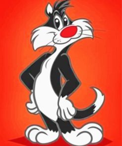 Sylvester Cat Cartoon Character Paint By Number