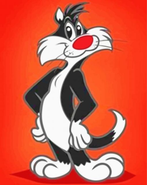 Sylvester Cat Cartoon Character Paint By Number