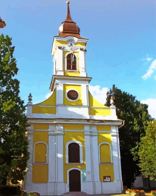 Szarvas Church Hungary Paint By Number