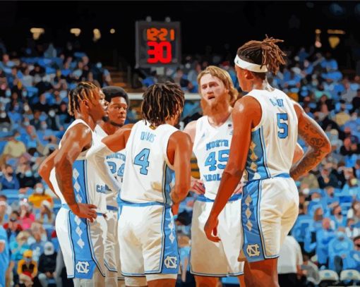 Tar Heels Basketball Players Paint By Number