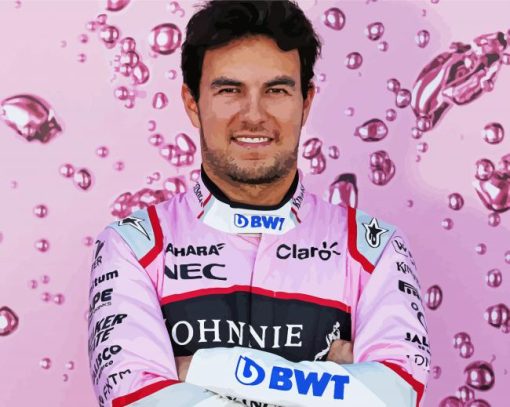 The Driver Sergio Perez Paint By Number