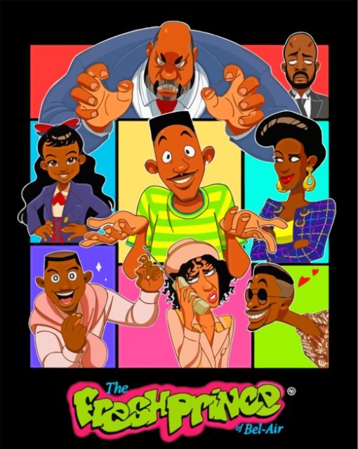 The Fresh Prince Of Bel Air Characters Cartoon Paint By Numbers