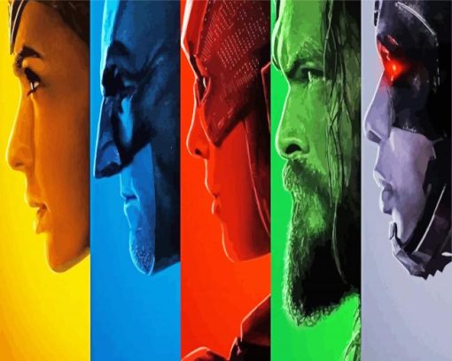 The Justice League Superheroes Paint By Number