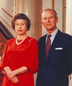 The Queen Elizabeth And Prince Philip Paint By Number