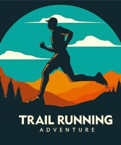 Trail running Poster Paint By Number