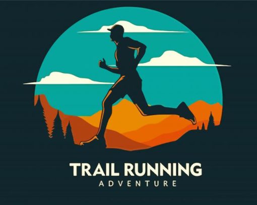 Trail running Poster Paint By Number