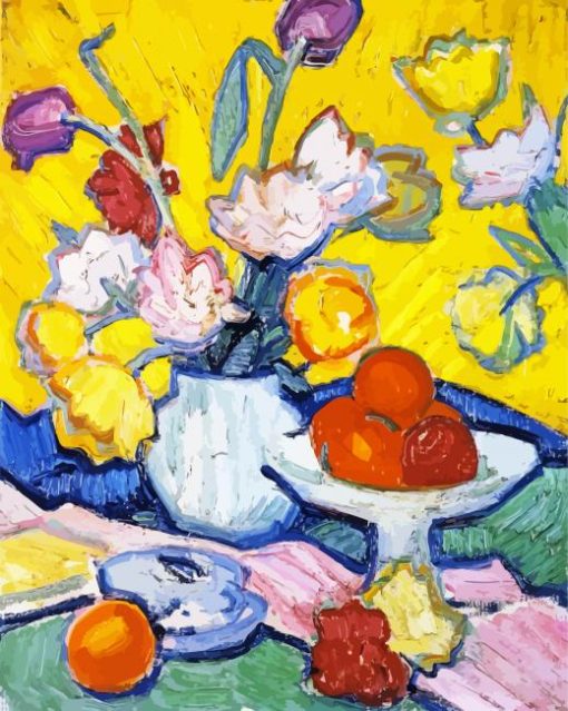 Tulips And Cup Peploe Paint By Numbers