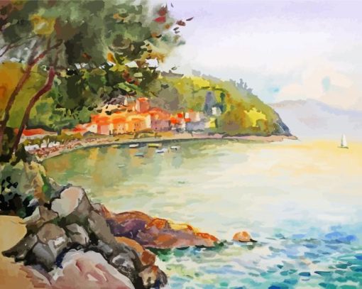 Watercolour Seascape Paint By Numbers