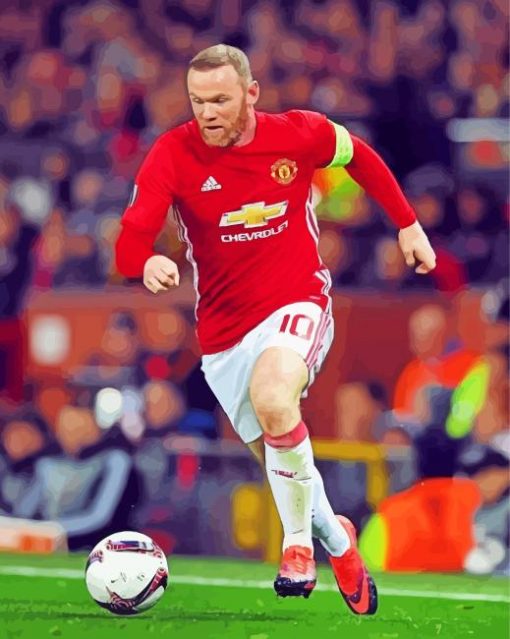 Wayne Rooney Football Player Paint By Numbers