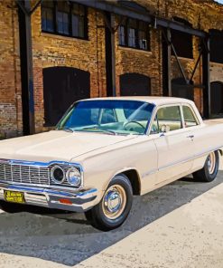 White Chevrolet Biscayne Car Paint By Numbers