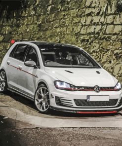 White MK7 Golf VW Paint By Number