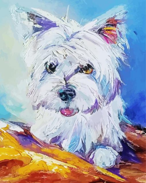 White Scottish Highland Terrier Paint By Numbers