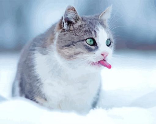Winter Cat Paint By Numbers