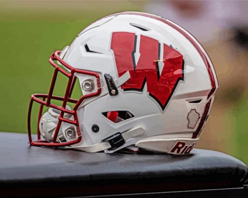 Wisconsin Badgers Team Helmet Paint By Number