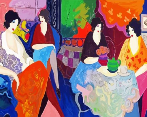 Women At Lunch Art Paint By Numbers