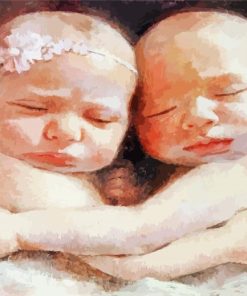 Adorable Baby Twins Paint By Numbers