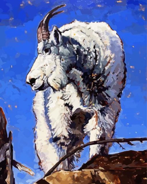 Aesthetic Mountain Goat Paint By Numbers