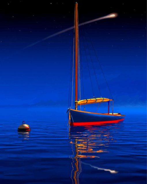 Aesthetic Night Sail Art Paint By Numbers