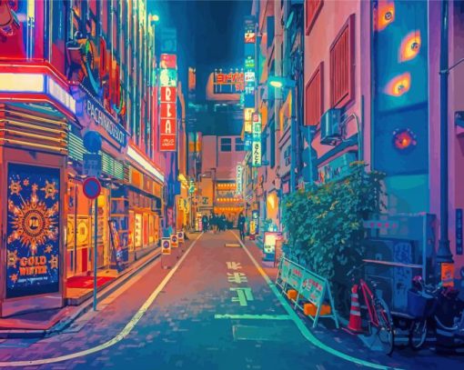 Aesthetic Night City Lights Paint By Number