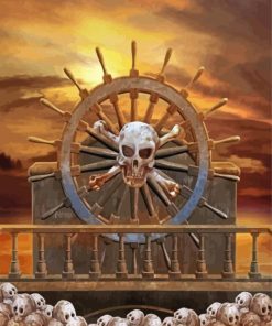 Aesthetic Skull Ship Paint By Numbers