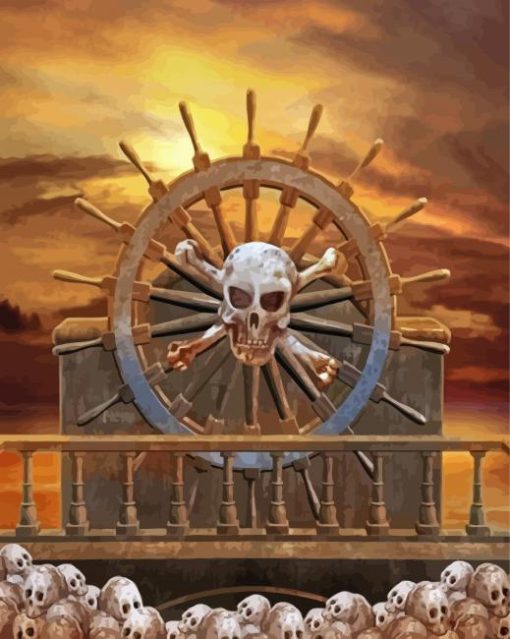 Aesthetic Skull Ship Paint By Numbers