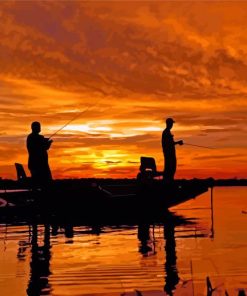 Aesthetic Fishing At Sunset Paint By Number