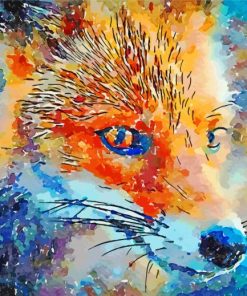 Aesthetic Fox Watercolor Paint By Number