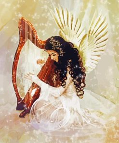 Aesthetic Harpist Angel Paint By Numbers