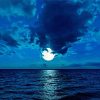 Aesthetic Moon Over Sea Paint By Numbers