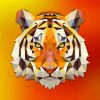 Animal Tiger Head Illustration Paint By Numbers