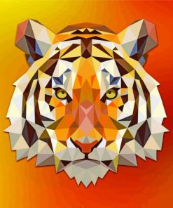 Animal Tiger Head Illustration Paint By Numbers
